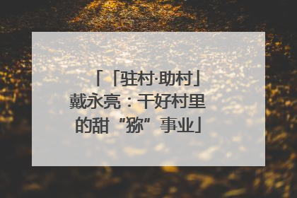 「驻村·助村」戴永亮：干好村里的甜“猕”事业