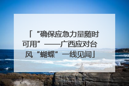 “确保应急力量随时可用”——广西应对台风“蝴蝶”一线见闻