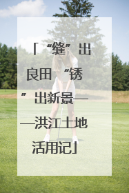 “缝”出良田 “锈”出新景——洪江土地活用记