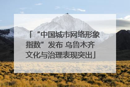 “中国城市网络形象指数”发布 乌鲁木齐文化与治理表现突出