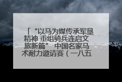 “以马为媒传承军垦精神 重组骑兵连启文旅新篇” 中国名家马术耐力邀请赛（一八五团站）暨重启骑兵连活动正式启动