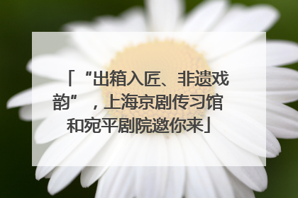 “出箱入匠、非遗戏韵”，上海京剧传习馆和宛平剧院邀你来