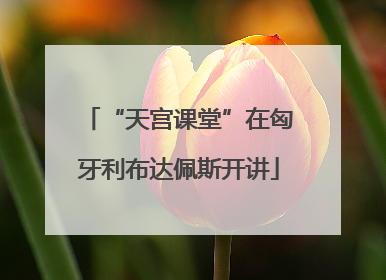 “天宫课堂”在匈牙利布达佩斯开讲