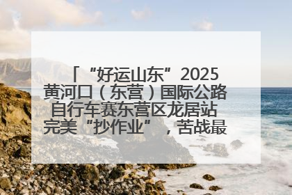 “好运山东”2025黄河口（东营）国际公路自行车赛东营区龙居站 完美“抄作业”，苦战最后时刻黄衫易主
