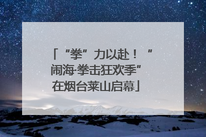 “拳”力以赴！“闹海·拳击狂欢季”在烟台莱山启幕