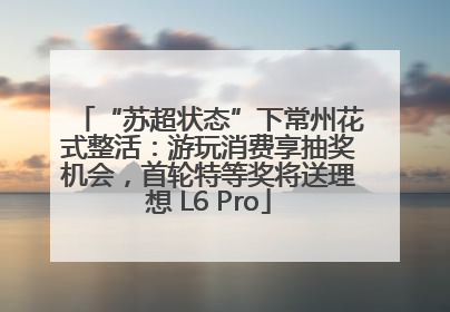 “苏超状态”下常州花式整活：游玩消费享抽奖机会，首轮特等奖将送理想 L6 Pro