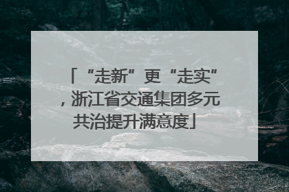 “走新”更“走实”，浙江省交通集团多元共治提升满意度