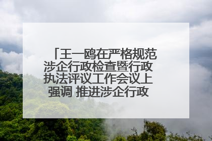 王一鸥在严格规范涉企行政检查暨行政执法评议工作会议上强调 推进涉企行政检查质效大幅提升