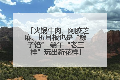 火锅牛肉、阿胶芝麻、折耳根也是“粽子馅” 端午“老三样”玩出新花样