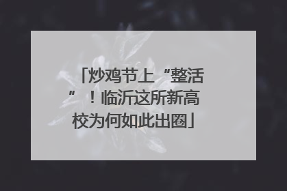 炒鸡节上“整活”！临沂这所新高校为何如此出圈