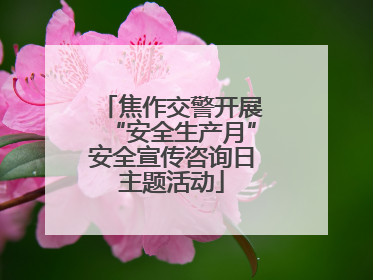 焦作交警开展“安全生产月”安全宣传咨询日主题活动