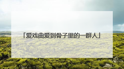 爱戏曲爱到骨子里的一群人