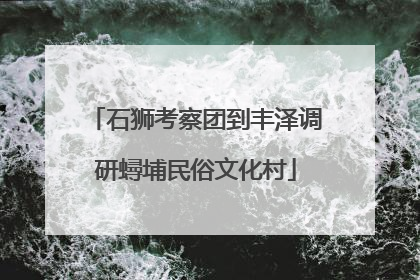石狮考察团到丰泽调研蟳埔民俗文化村