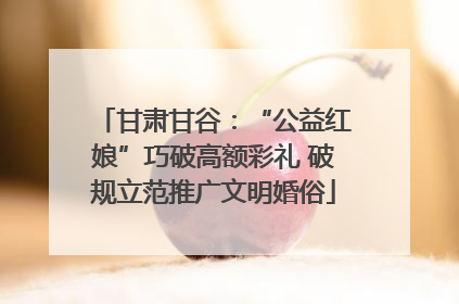 甘肃甘谷：“公益红娘”巧破高额彩礼 破规立范推广文明婚俗