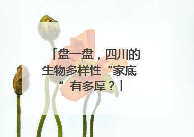 盘一盘，四川的生物多样性“家底”有多厚？