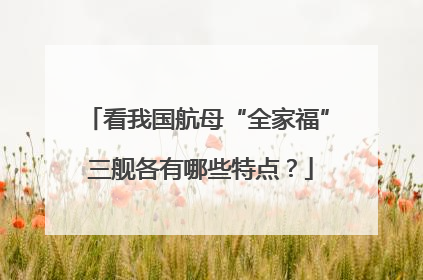 看我国航母“全家福” 三舰各有哪些特点？