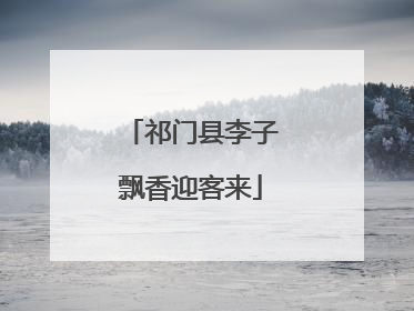 祁门县李子飘香迎客来