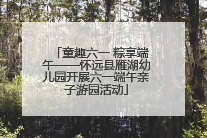童趣六一 粽享端午——怀远县雁湖幼儿园开展六一端午亲子游园活动
