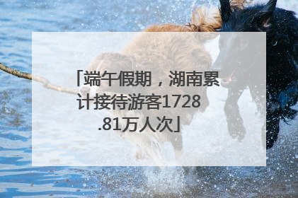 端午假期，湖南累计接待游客1728.81万人次