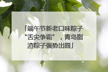 端午节新老口味粽子“舌尖争霸”，青岛脂渣粽子强势出圈