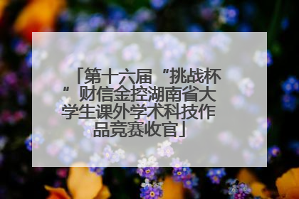 第十六届“挑战杯”财信金控湖南省大学生课外学术科技作品竞赛收官