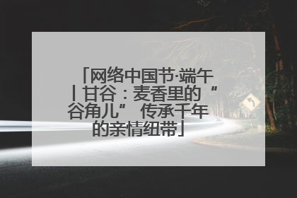 网络中国节·端午丨甘谷：麦香里的“谷角儿” 传承千年的亲情纽带