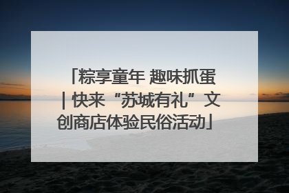 粽享童年 趣味抓蛋｜快来“苏城有礼”文创商店体验民俗活动
