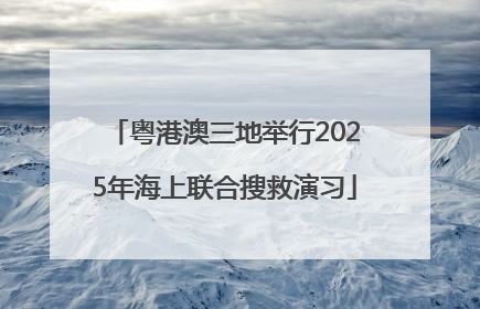粤港澳三地举行2025年海上联合搜救演习