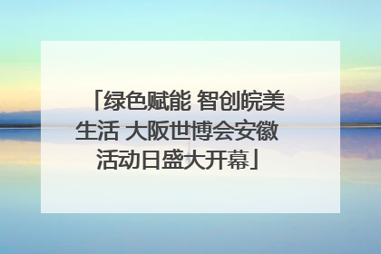 绿色赋能 智创皖美生活 大阪世博会安徽活动日盛大开幕