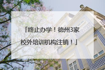 终止办学！德州3家校外培训机构注销！