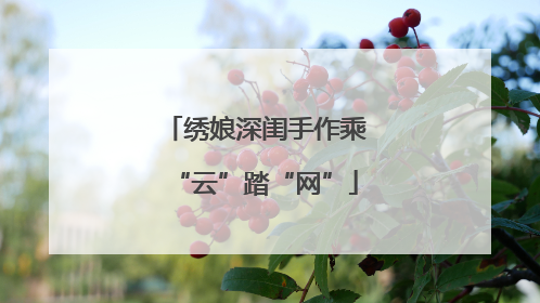 绣娘深闺手作乘“云”踏“网”