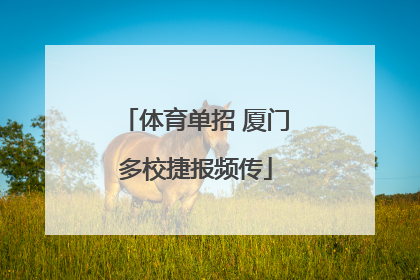 体育单招 厦门多校捷报频传