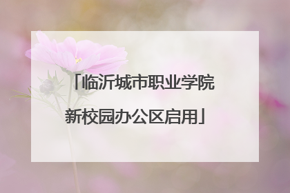 临沂城市职业学院新校园办公区启用