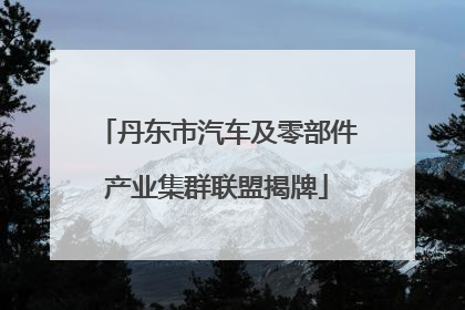 丹东市汽车及零部件产业集群联盟揭牌