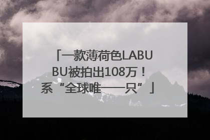 一款薄荷色LABUBU被拍出108万！系“全球唯一一只”