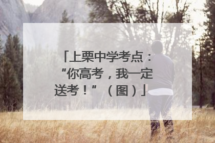 上栗中学考点：“你高考，我一定送考！”（图）