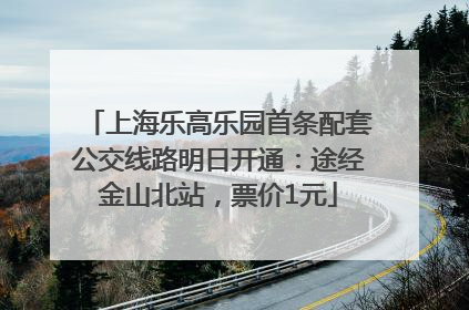上海乐高乐园首条配套公交线路明日开通：途经金山北站，票价1元