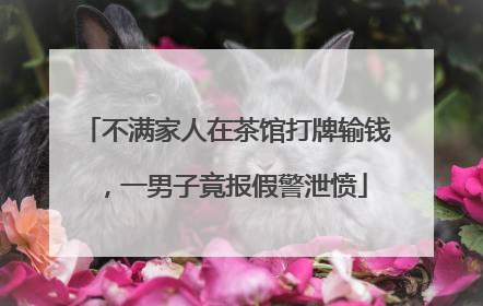 不满家人在茶馆打牌输钱，一男子竟报假警泄愤