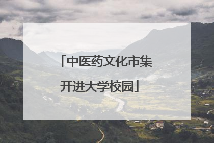 中医药文化市集开进大学校园