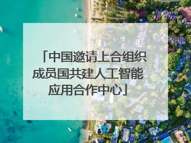 中国邀请上合组织成员国共建人工智能应用合作中心