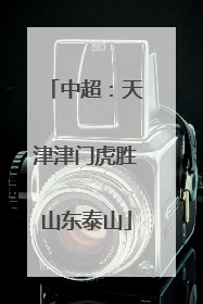 中超：天津津门虎胜山东泰山