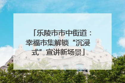 乐陵市市中街道：幸福市集解锁“沉浸式”宣讲新场景