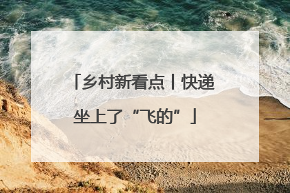 乡村新看点丨快递坐上了“飞的”