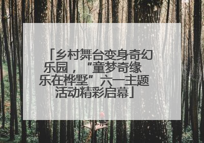 乡村舞台变身奇幻乐园，“童梦奇缘 乐在桦墅”六一主题活动精彩启幕