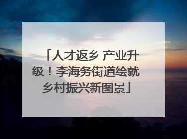 人才返乡 产业升级！李海务街道绘就乡村振兴新图景