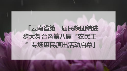 云南省第二届民族团结进步大舞台暨第八届“农民工”专场惠民演出活动启幕