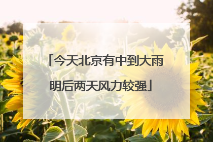 今天北京有中到大雨 明后两天风力较强