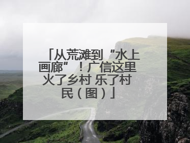 从荒滩到“水上画廊”！广信这里火了乡村 乐了村民（图）