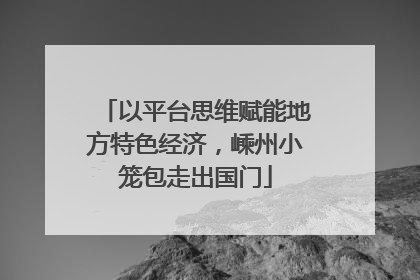 以平台思维赋能地方特色经济，嵊州小笼包走出国门