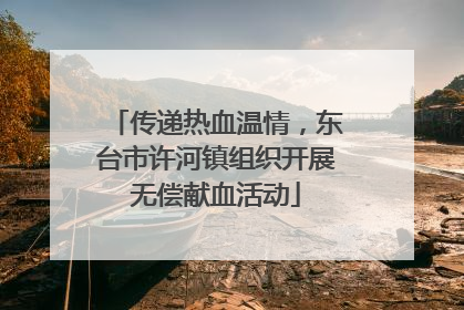 传递热血温情，东台市许河镇组织开展无偿献血活动
